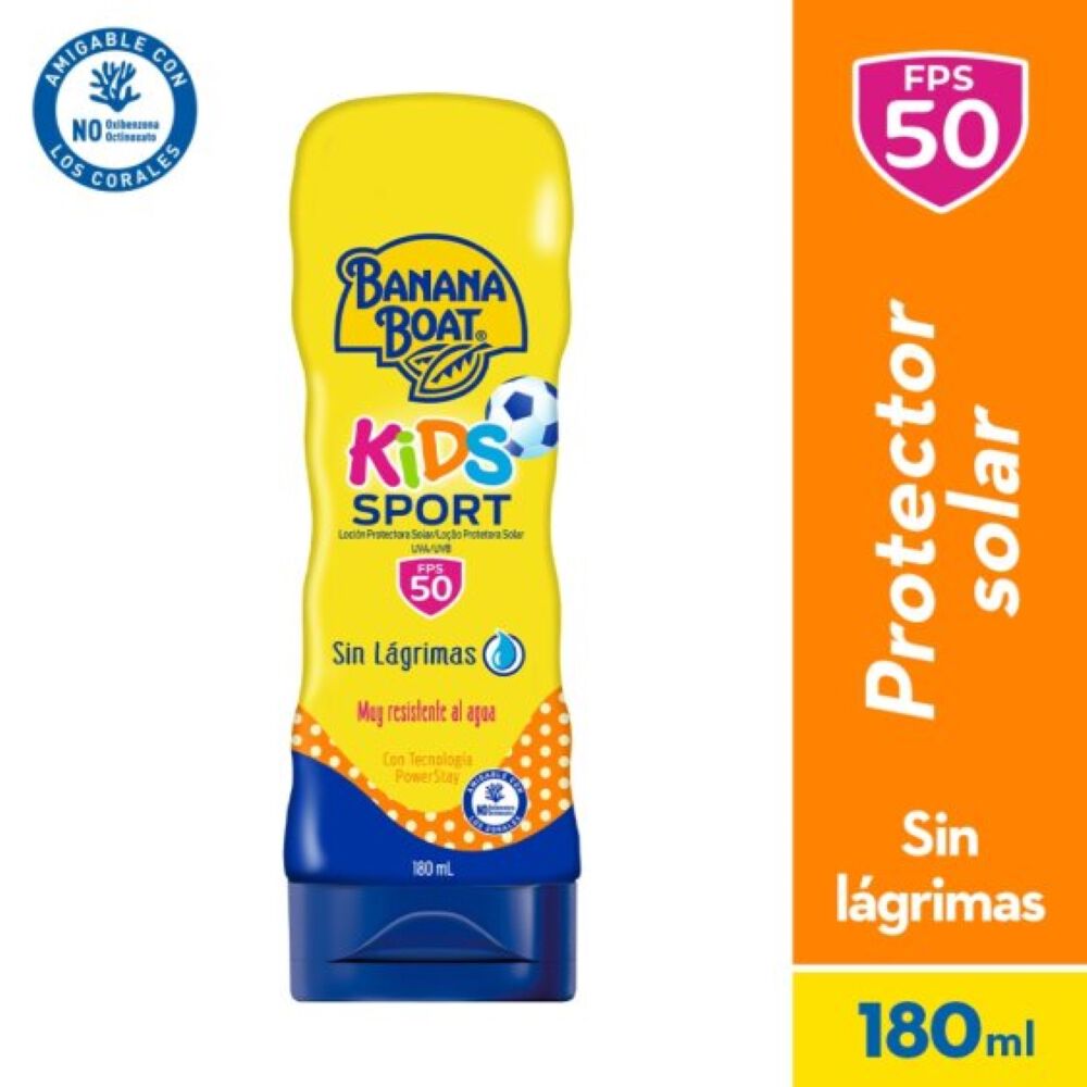 Protector Solar Kids Sport Banana Boat Frasco X 180Ml Fps 50+